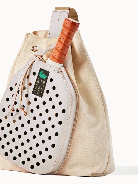 Dooney and Bourkey Canvas and Leather Pickelball Sling - Picture 2 of 7